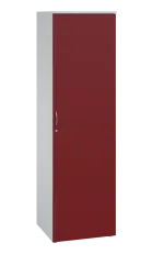 LE TR - 525 skříň léková s trezorem, pravá, korpus bílý, dvířka burgundská